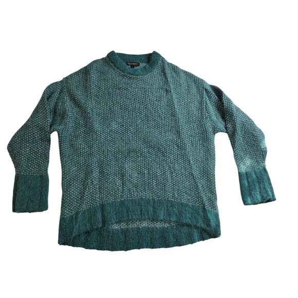 Banana Republic Andi Oversized Sweater Italian Alpaca Nylon Green WOMENS S - Picture 1 of 7